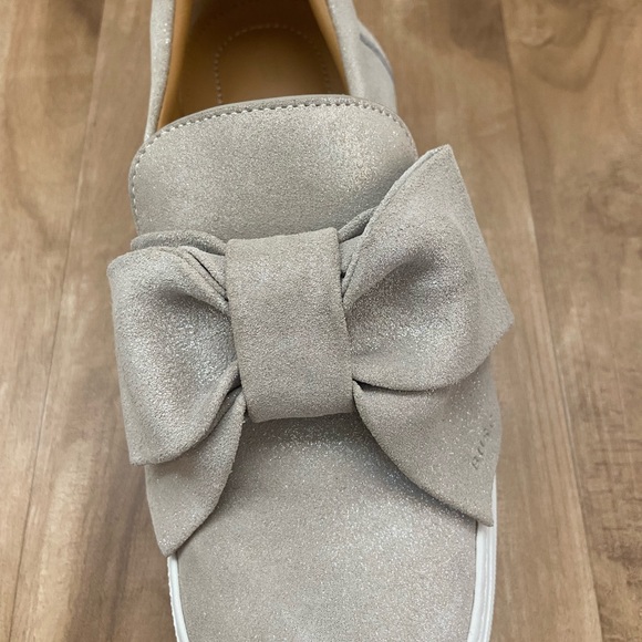 🎁 Buscemi Italian Sneakers Low Tops With Bow /Size 38 size 8 Glitter Beige 🎁 - Picture 16 of 16